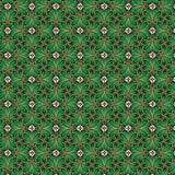 Art Nouveau Holly Trellis Forest Green Holiday Nouveau