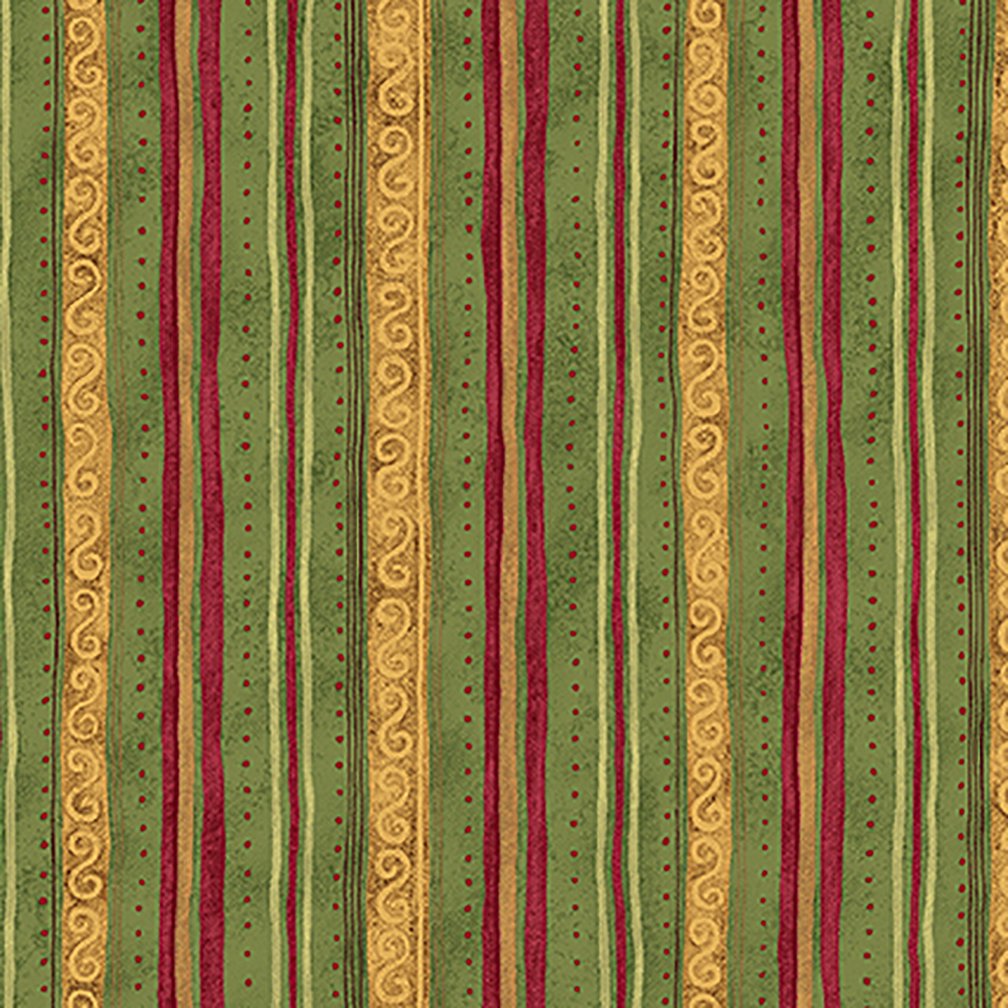 Scroll Stripe Green