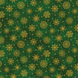 Snowflakes Green Multi