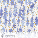 Woodland Blue Christmas Trees Batik