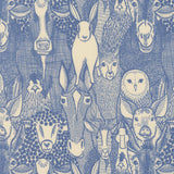 Barnyard Faces in Cobalt