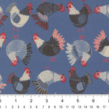 Tossed Chickens in Cobalt
