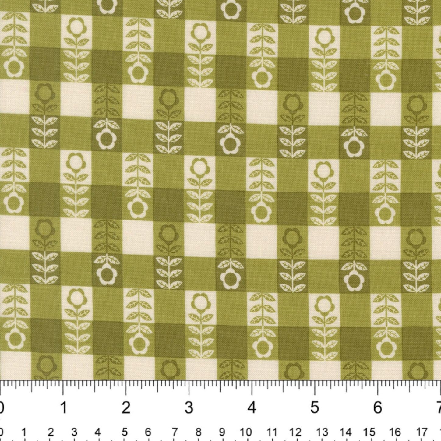 Flower Plaid in Grass
