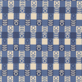 Flower Plaid in Cobalt