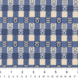 Flower Plaid in Cobalt