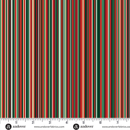 Classic Stripes from Makower’s Adorn collection is a timeless festive stripe print designed to coordinate with the range’s baubles, circles and advent-themed fabrics. The design features clean, repeating stripes in traditional Christmas colours, giving it a smart and versatile seasonal look.

This fabric is ideal for borders, bindings, sashing, quilt backs, table runners, stockings, bunting and Christmas decorations. Its simple stripe layout makes it a useful blender or finishing fabric, adding structure an