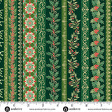Garland Stripes Green from Makower’s Adorn collection is a festive Christmas stripe print featuring decorative garland-style bands on a rich green background. The design has a classic seasonal feel, with ornamental details that add movement and interest while still working as a versatile coordinate.

The deep green colourway gives this fabric a traditional holiday look, making it ideal for Christmas quilts, borders, bindings, sashing, stockings, table runners, bunting, gift bags and festive home décor. 