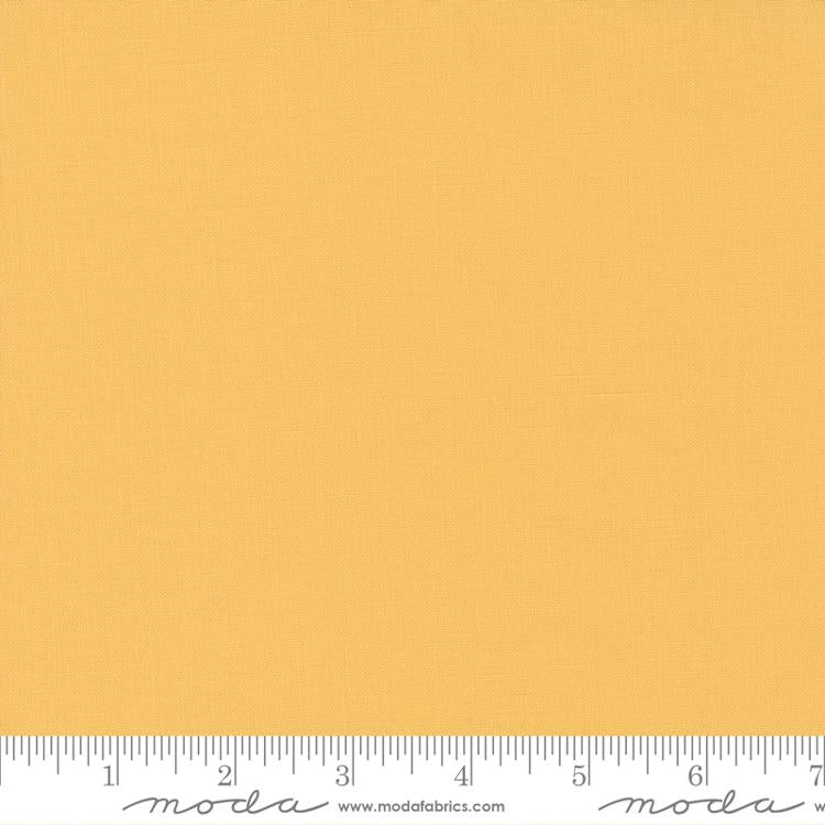 Warm golden yellow quilting cotton fabric in the Afternoon colour, featuring a smooth, even solid finish with no printed pattern or additional colours.