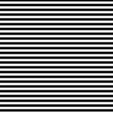 Black and white quilting cotton fabric featuring evenly spaced horizontal stripes, with each black and white stripe measuring approximately one quarter inch.