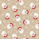Oh Christmas Tree Santa on Natural With Pearl