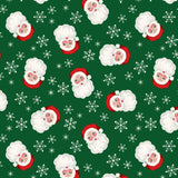 Oh Christmas Tree Santa on Green with Pearl