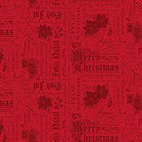 Text Red Poinsettias at Christmas