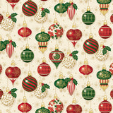 Ornaments Cream Foil Poinsettias at Christmas