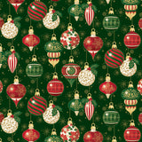 Ornaments Green Foil Poinsettias at Christmas