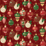 Ornaments Red Foil Poinsettias at Christmas
