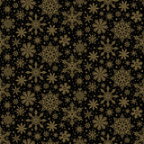 Snowflakes Black Foil Poinsettias at Christmas