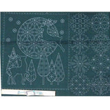 Christmas Sashiko Panel Green