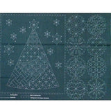 Christmas Sashiko Panel Green