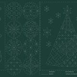 Christmas Sashiko Panel Green