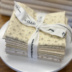 Cream toned low volume fabric bundle with 12 fat quarters