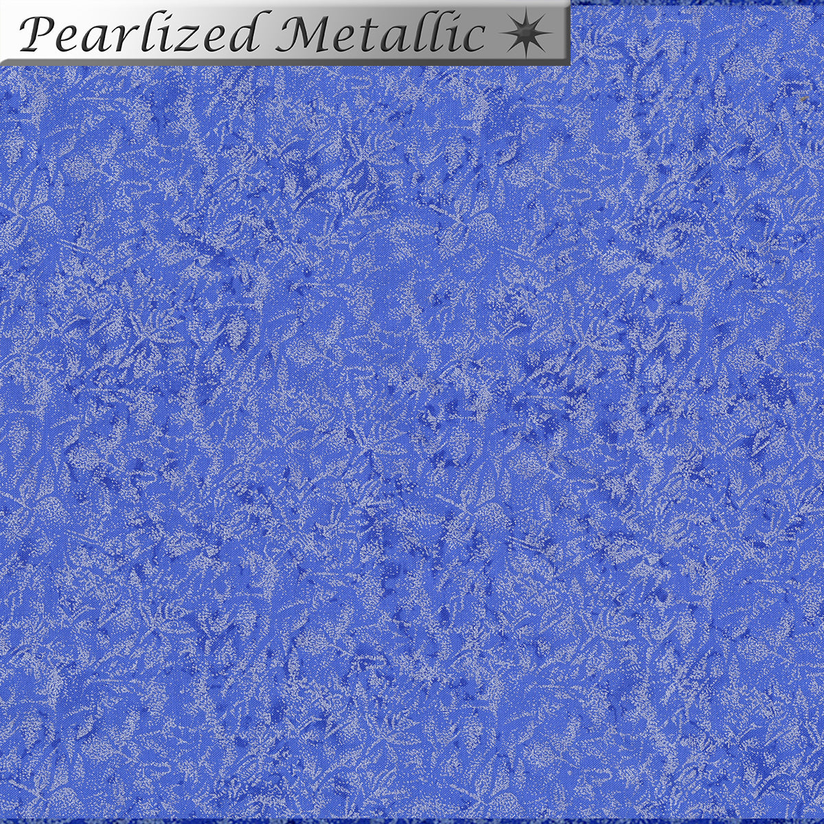 Hyacinth Fairy Frost fabric by Michael Miller features a rich hyacinth-blue background with soft tonal mottling and delicate pearlised speckles that create a subtle frosted shimmer.