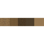 Kathleen's Story Strip-It 8" Brown multi pattern quilting fabric brown