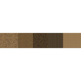 Kathleen's Story Strip-It 8" Brown multi pattern quilting fabric brown
