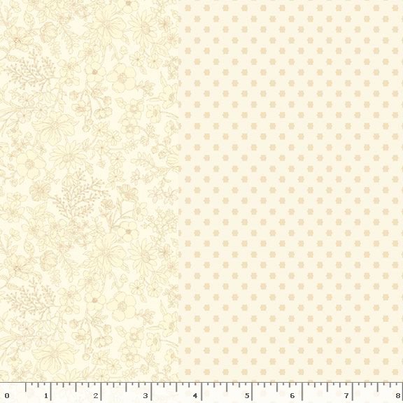Kathleen's Story Strip-It 8" Cream multi pattern quilting fabric cream
