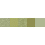 Kathleen's Story Strip-It 8" Green multi pattern quilting fabric green