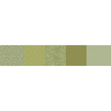 Kathleen's Story Strip-It 8" Green multi pattern quilting fabric green