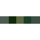 Kathleen's Story Strip-It 8" Hunter multi pattern quilting fabric dark green