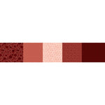 Kathleen's Story Strip-It 8" Red multi pattern quilting fabric red