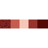 Kathleen's Story Strip-It 8" Red multi pattern quilting fabric red