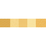 Kathleen's Story Strip-It 8" Yellow multi pattern quilting fabric yellow