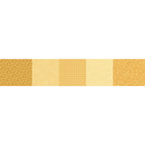 Kathleen's Story Strip-It 8" Yellow multi pattern quilting fabric yellow