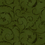 Elegant Scroll Forest Green