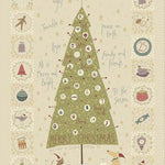 Anni Downs O Christmas Tree quilting panel with festive folk-art Christmas illustrations