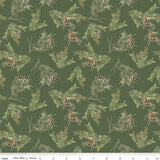 Pine Cones Green Holiday Spirit