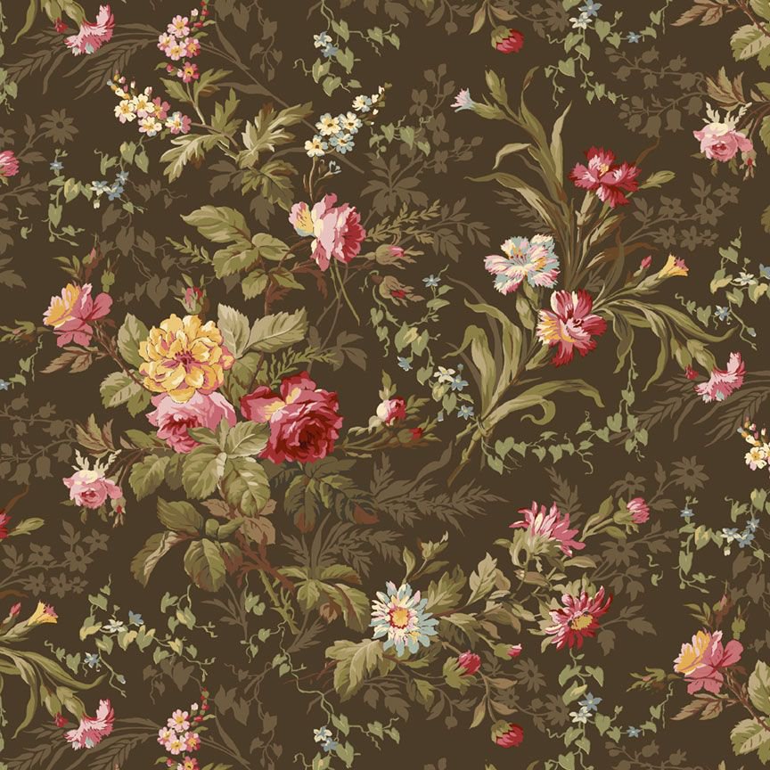 Medium Floral Brown