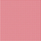 Red and white quilting cotton fabric featuring a small one-eighth-inch gingham check in bright Red Delicious red, pale red and white across the background.