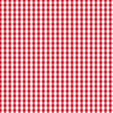 Red and white quilting cotton fabric featuring a quarter-inch gingham check in bright Red Delicious red, pale red and white across the background.