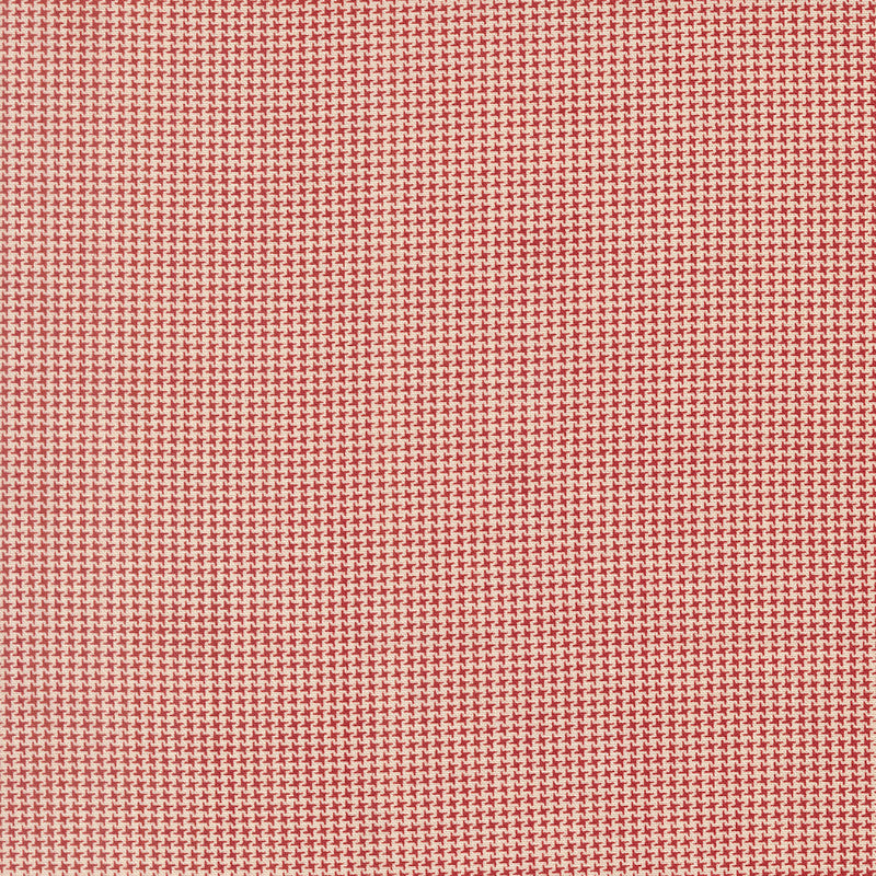 Moda Joyful Gatherings II 49337 11 fabric with a small-scale red and cream houndstooth-style geometric pattern.