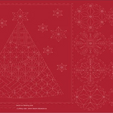 Christmas Sashiko Panel Red