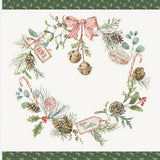 Seasons Greetings Wreath Panel Holiday Spirit