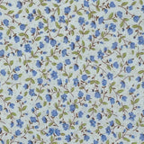 A delicate small-scale floral print from Sevenberry, featuring tiny soft blue blossoms and buds scattered across a pale blue background. Fine brown trailing stems weave lightly through the design, with fresh green leaves adding a gentle natural contrast.

This sweet cottage-style print has a fresh, airy feel and is ideal for quilting, patchwork, craft sewing, linings, borders, small accessories, and soft vintage-inspired projects.