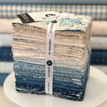 Special Delivery by Laundry Basket Quilts for Andover featuring 33 fat quarters in blues & neutrals.
