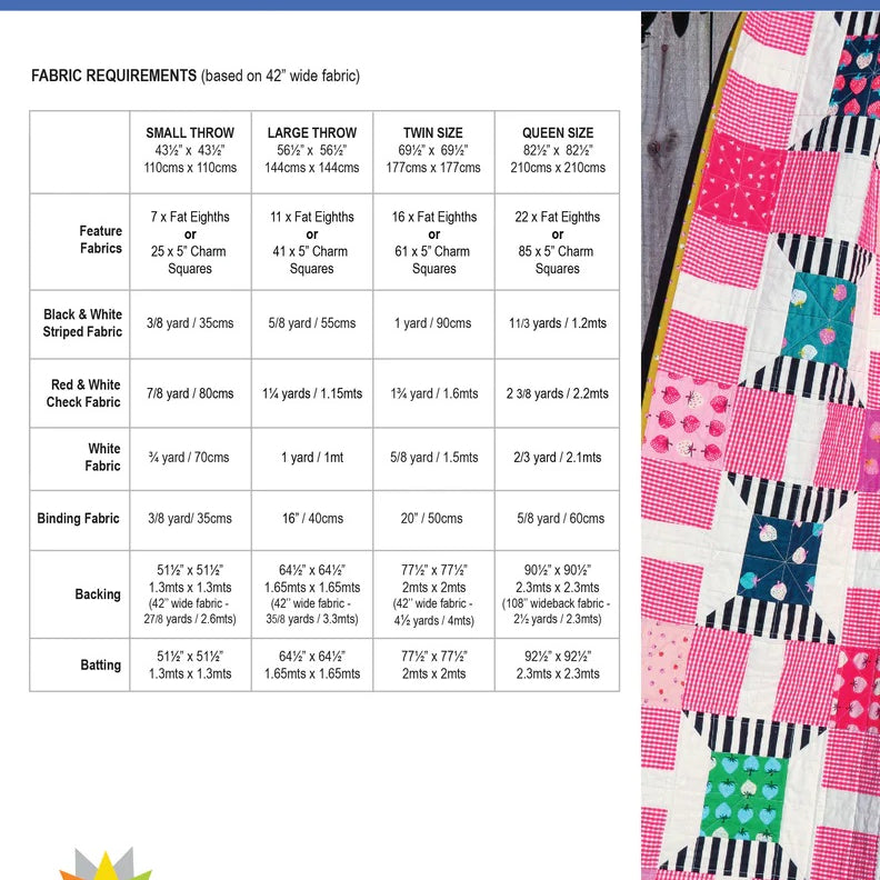 Strawberry Spools Quilt Pattern - Printed, Emma Jean Jansen