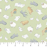 Tossed Animals Green Multi