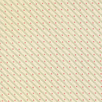 Moda Joyful Gatherings II 49334 11 cream fabric with wavy diagonal lines of tiny olive green circles, red dots and fine dotted accents.