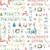 Santa Paws Digital Words Green